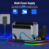 For Nintendo Switch / OLED Charging Dock Station Controller Charger with RGB Light(Black)