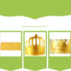50 PCS Crown Birthday Hat Children Adult Birthday Party Cartoon Decoration Paper Hat(Gold Card)