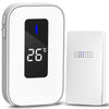Wireless Doorbell with Temperature Display, 150m Range, EU Plug - White