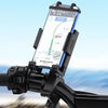2 PCS Motorcycle Electrical Pedal Car Self-Lock Bracket Riding One-Button Shrink Mobile Phone Holder(Black M2)