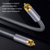 10m Pure Copper RCA Coaxial HIFI Digital Audio Cable SPDIF Subwoofer Speaker Cable(Silver Gray)