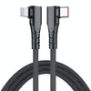 ENKAY Hat-Prince PD 20W Type-C to 8 Pin Dual Elbow Fast Charging Data Cable, Length:1m(Black)