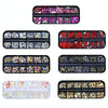 12 Grid Flat Bottom Shaped Nail Rhinestones Nail Decoration, Specification: 24