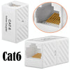 2 PCS JUNSUNMAY RJ45 Female to Female In Line Coupler Cat6 Cat5e Cat5 Ethernet Cable Extender Adapter