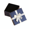 10 PCS Bowknot Jewelry Gift Box Square Jewelry Paper Packaging Box, Specification: 9x9x4cm(Dark Blue)