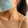 Drop Style Faceted Crystal Mask Lanyard Necklace Chain Glasses Chain(Orange)