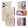 For Xiaomi Redmi Note 12 Pro 5G Global Rose Embossed Flip PU Leather Phone Case(Gold)