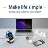 B-23 3 in 1 Foldable Magnetic Wireless Charger Phone Holder, Plug:AU Plug(White)