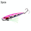 3 PCS PROBEROS LF103 Simulation Metal Sea Fishing Bait, Specification: 30g(D Luminous With Hook)