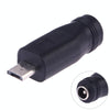 DC 5.5 x 2.1mm Female to Micro USB Male Power Converter(Black)