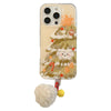 For iPhone 13 Pro Max IMD Double Layer Printed TPU Hybrid PC Phone Case with Pendant(Christmas Tree Puppy)