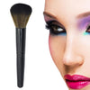 Wooden Handle Soft Head Buffer Foundation Powder Blush Brush Makeup Tools(Black)