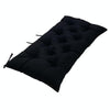 120x50x8cm Outdoor Bench Waterproof Sunscreen Thickened Soft Cushion(Black)