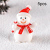 5pcs Christmas Decoration Accessories Micro Landscape Christmas Gift Resin Small Ornament, Style: Christmas Snowman No.10