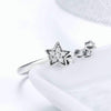 Star Diamond Hollow Ring S925 Sterling Silver Ladies Five-pointed Star Open Ring
