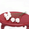 10 PCS 1:12 Mini Doll House Garden Bedroom Scene Decoration Roses(White)