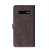 For Samsung Galaxy S10 5G Stitching Skin Feel Magnetic Buckle Horizontal Flip PU Leather Case with Holder & Card Slots & Wallet(Brown)