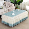 Simple Fabric Lace Rectangular Tablecloth, Size: 60x130cm(Peach Skin Velvet Green)