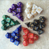 5 Set Creative RPG Game Dice Colorful Multicolor Dice Mixed DND Dice(Purple)