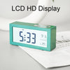 8890H Multifunctional Photosensitive Bedside Small Alarm Clock LCD Screen Digital Clock(Dark Green)