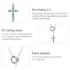 S925 Sterling Silver Heart Cross Women Nacklace Jewelry