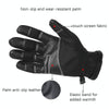 Outdoor Riding Windproof Cold-proof Zipper Gloves, Size: L(Black)