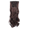 50cm 16 Card Long Curly Hair Wig Seamless Hair Extension Piece(6.4#)