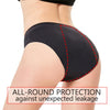High Absorbency Women Period Panties 4-layer High Waist Seamless Menstrual Underwear, Size: XXXL(Apricot)