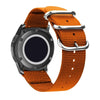 Washable Nylon Canvas Watchband, Band Width:18mm(Orange with Silver Ring Buckle)
