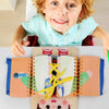Children Wooden Multi-layer Practice Dressing Board Montessori Early Learning Educational Toy(Girl Model)