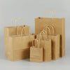 10 PCS Elegant Kraft Paper Bag With Handles for Wedding/Birthday Party/Jewelry/Clothes, Size:12x15x6cm(Yellow Kraft)