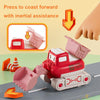 3 PCS 7799 Pressing Inertia Forward Cartoon Children Toy Car(Yellow)