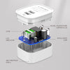 LDNIO A201 2.4A Dual USB Charging Head Travel Direct Charge Mobile Phone Adapter Charger With 8 Pin Data Cable (US Plug)