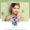 S925 Pure Silver DIY Bracelet Accessories Plant Blue Daisy Spacer