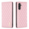 For Samsung Galaxy A56 5G Diamond Lattice Magnetic Leather Flip Phone Case(Pink)