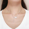 Naughty Kitten S925 Sterling Silver With Zircon Necklace