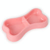 Pink Double Dog Bowl, Eco-Friendly Plastic, Small/Medium Pets