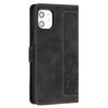 For iPhone 11 Tulips Embossed Leather Phone Case with Lanyard(Black)