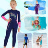 DIVE&SAIL Children Warm Swimsuit One-piece Wetsuit Long Sleeve Cold-proof Snorkeling Surfing Suit, Size: S(Purple)