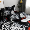 3D Jacquard Weave Bedding Cover + Pillow Case, Size:CN Queen Size(AB Blactk Cat)