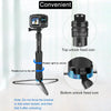 RUIGPRO One-piece Handheld Tripod Selfie Stick Telescopic Monopod Mount for GoPro, Insta360, DJI and Other Action Cameras(Black)