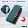 For iPhone 15 Pro RC01 Dual-Folded Magnetic Suction RFID Leather Phone Case(Dark Green)