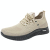 D06 Men Spring Flying Knitting  Shoes Lace Up Sports Casual Shoes, Size: 44(Beige)