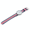 CAGARNY 6865 Concise Style Ultra Thin Waterproof Quartz Wrist Watch with Striped Nylon Band