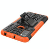 For Alcatel 3L (2021) Tire Texture Shockproof TPU+PC Protective Case with Holder(Orange)