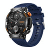 HT17 1.46 inch Round Screen Bluetooth Smart Watch, Support Health Monitoring & 100+ Sports Modes(Blue)