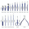 Stainless Steel Nail Clipper Nail Art Tool Set, Color: 26 PCS/Set (Blue)