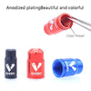 10 PCS EVERD ZH419 Mountain Road Bike Aluminum Alloy Air Mouth Cap Car Tire Dust Door Cover, Colour: Schrader (Blue)