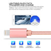 3m 3A Woven Style Metal Head 8 Pin to USB Data / Charger Cable(Rose Gold)