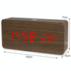 LT-1035 LED Display Digital APP Smart Alarm Clock(Red Light Redwood)
